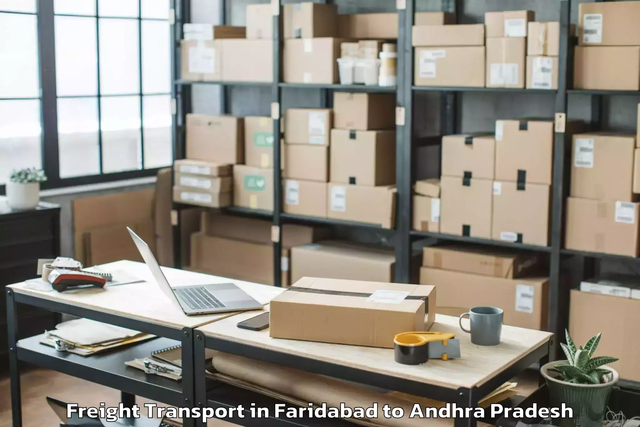 Top Faridabad to Sanjamala Freight Transport Available